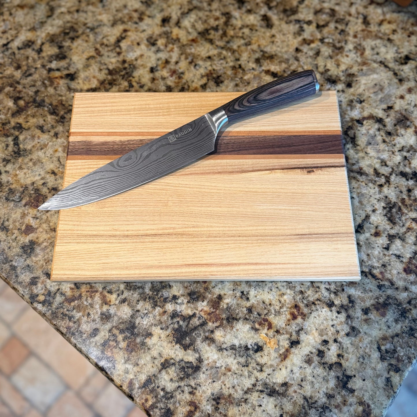 Ash, Walnut, and Cherry Edge Grain Cutting Board