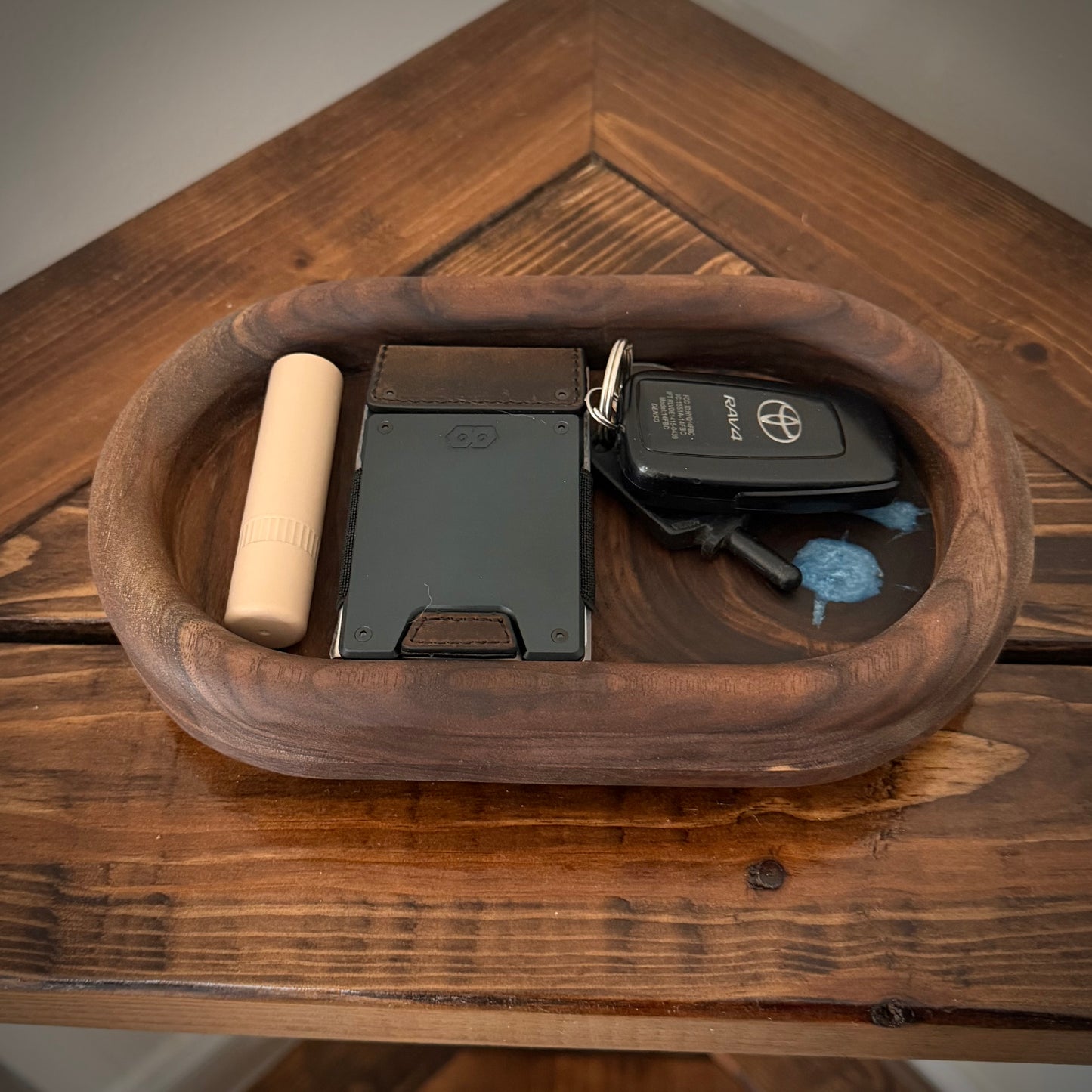 Handcrafted Walnut Valet Tray | Entryway Catchall