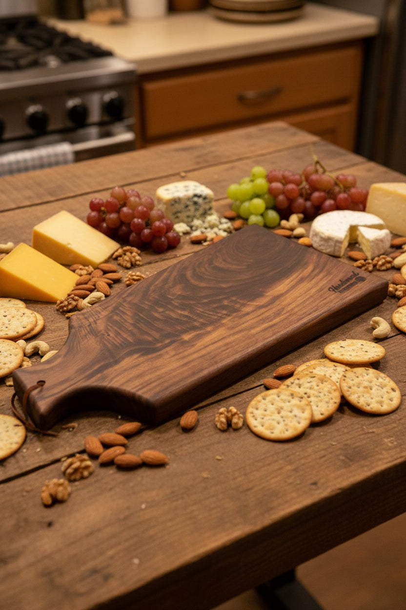 Black Walnut Cutting Board with Figured Grain | Handmade Charcuterie Board