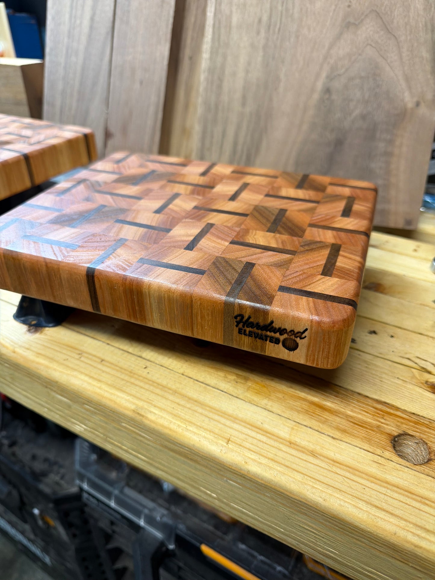 End Grain Cutting Board | Cherry & Walnut