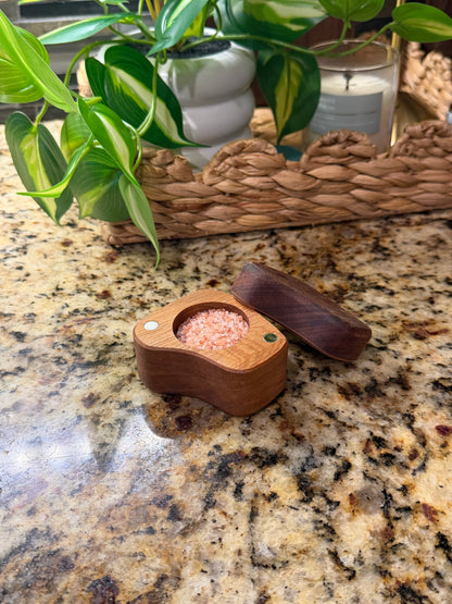 Salt Cellar | Mahogany & Cherry w/ Magnetic Lid