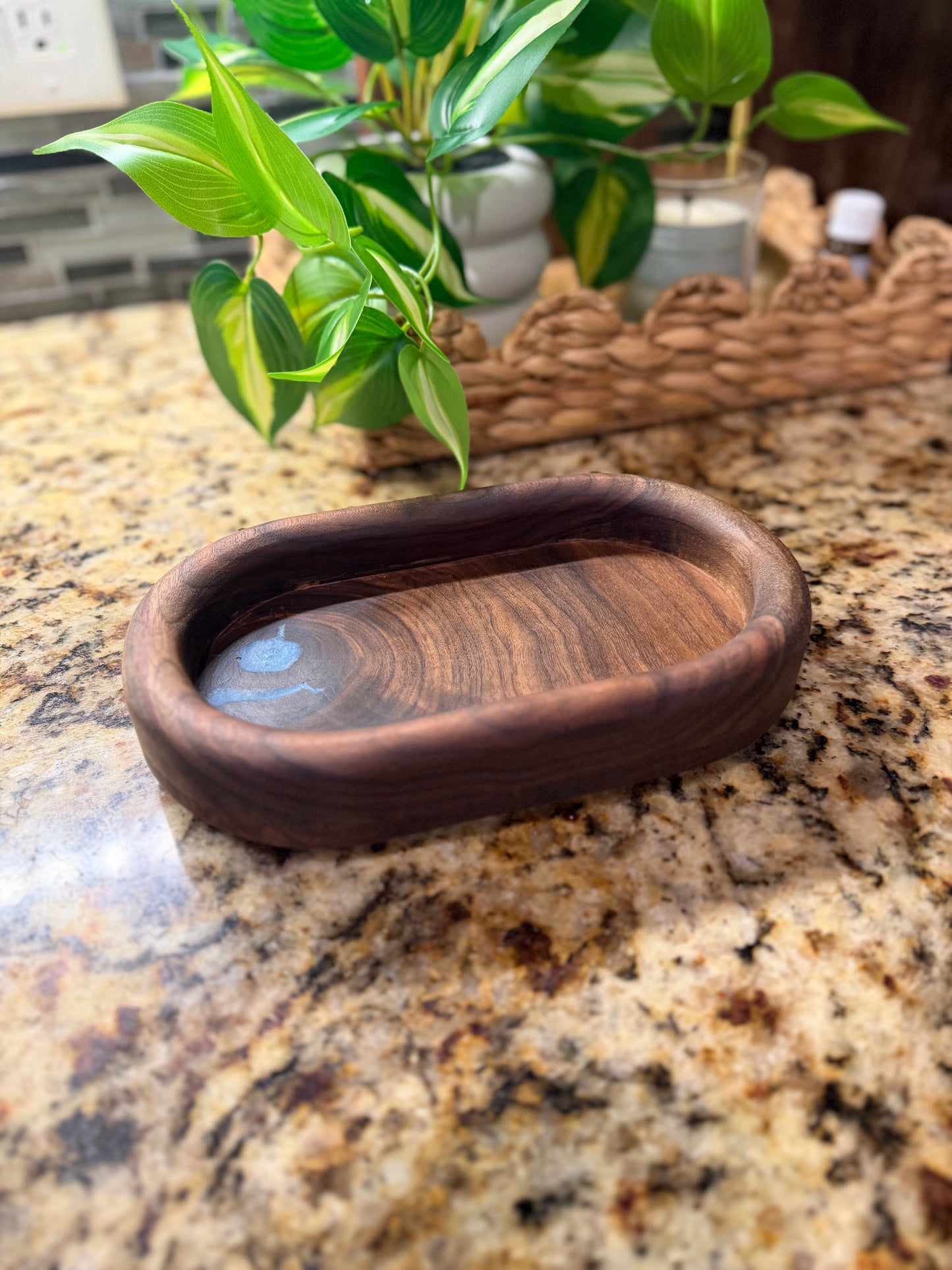 Handcrafted Walnut Valet Tray | Entryway Catchall