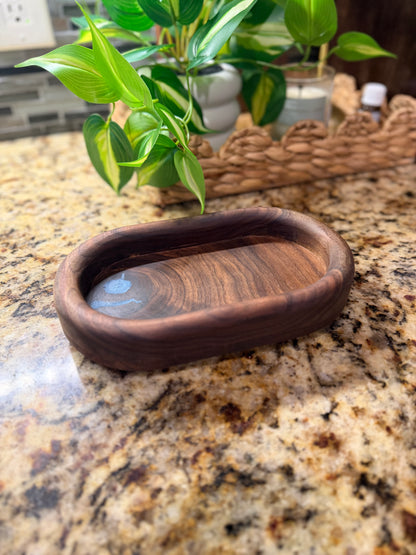 Handcrafted Walnut Valet Tray | Entryway Catchall