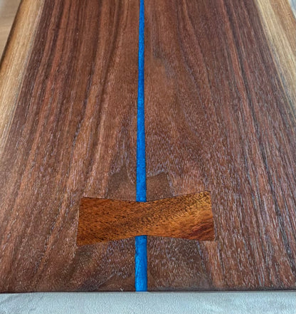 Walnut Brisket Cutting Board with Mahogany Bow Ties