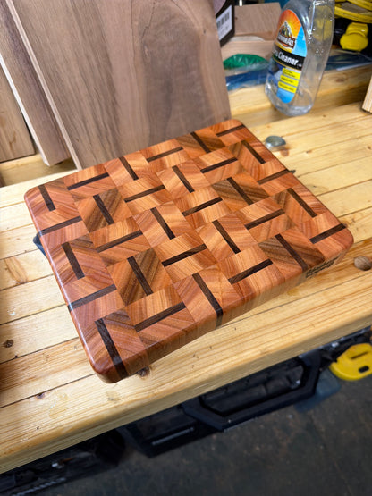 End Grain Cutting Board | Cherry & Walnut