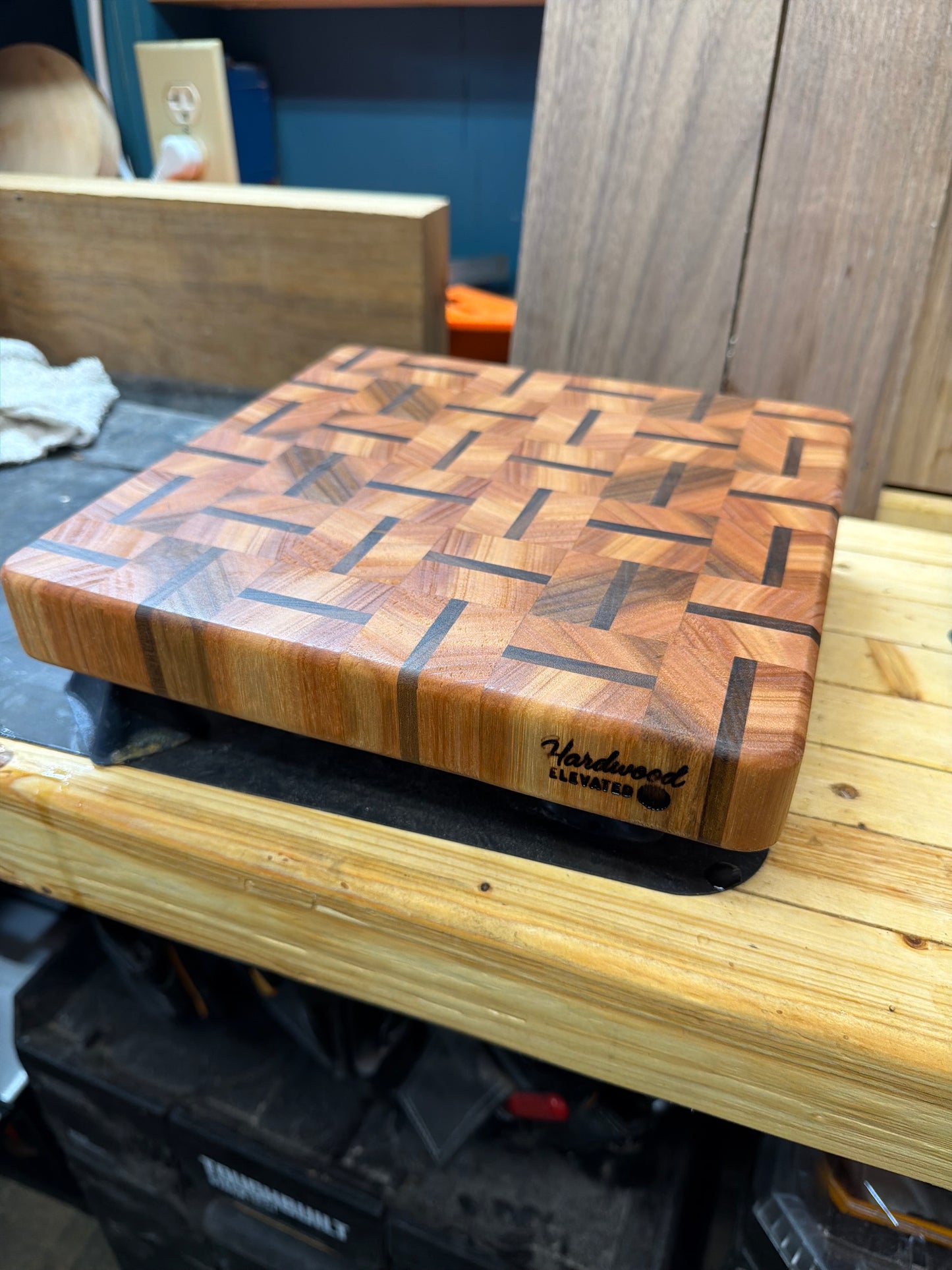 End Grain Cutting Board | Cherry & Walnut