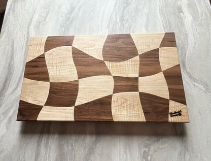 Cutting Board | Walnut & Curly Maple