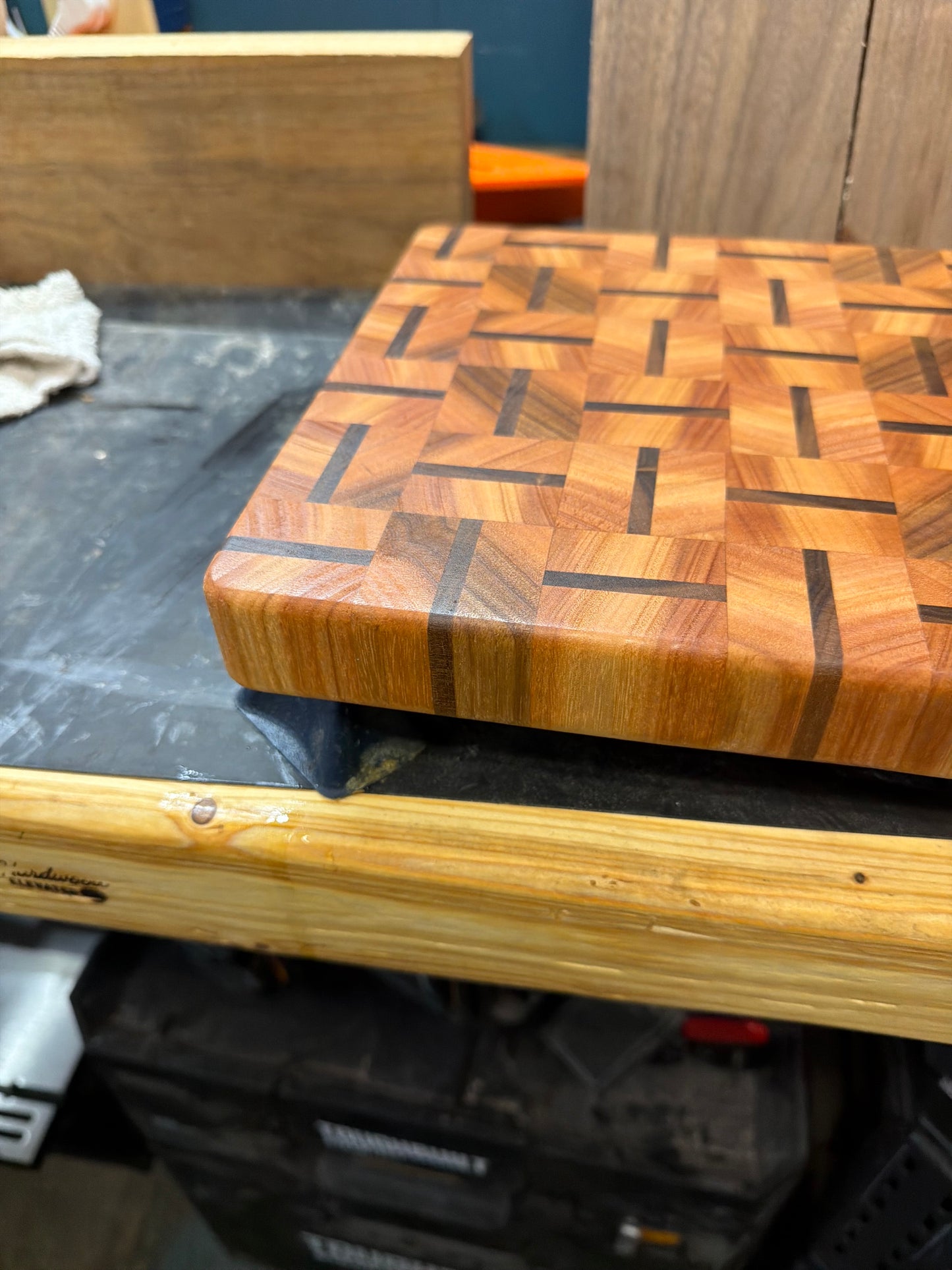 End Grain Cutting Board | Cherry & Walnut