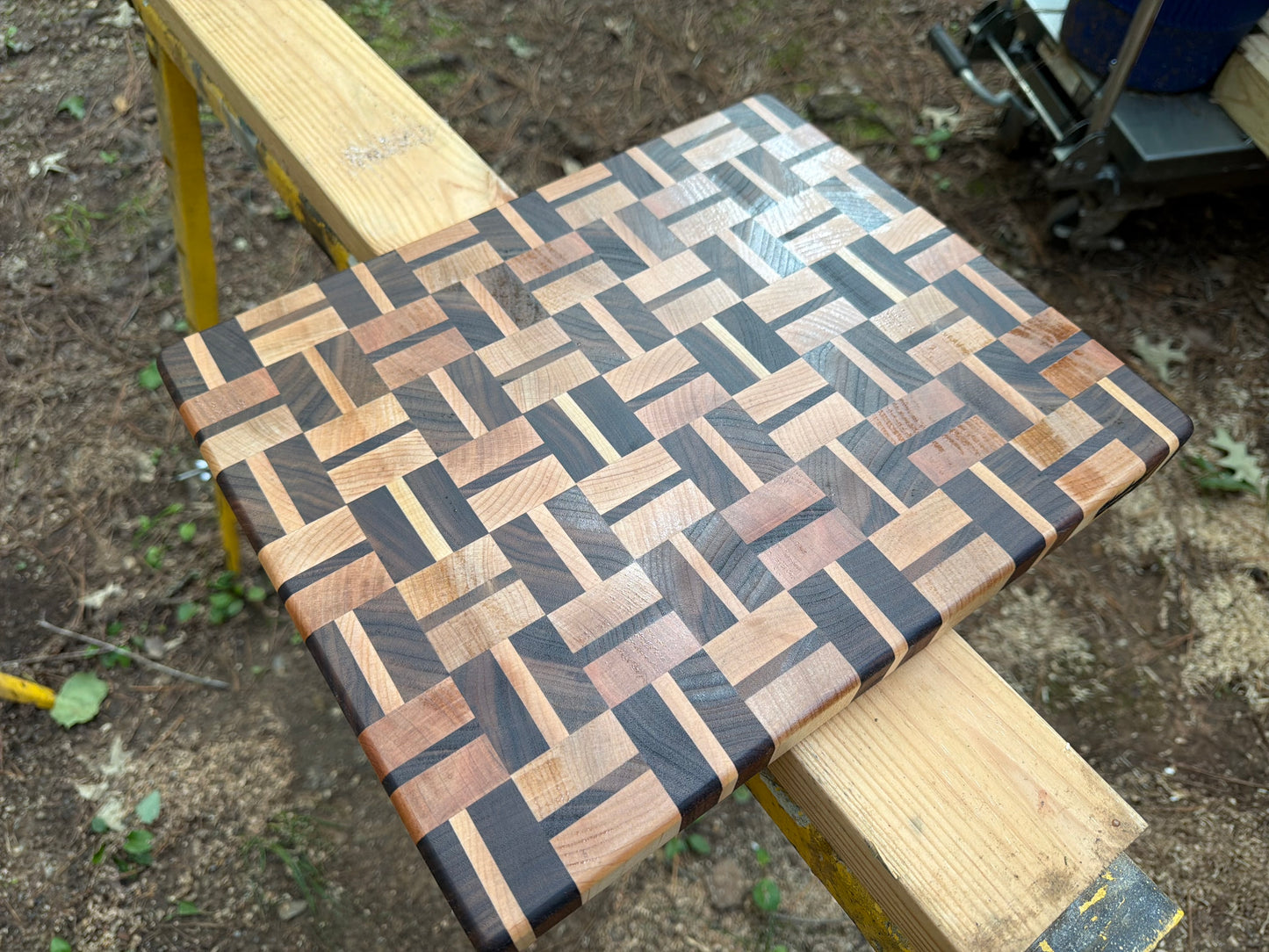End Grain Cutting Board | Handmade Walnut & Maple | Premium Hardwood Butcher Block | Artisan Kitchen Board