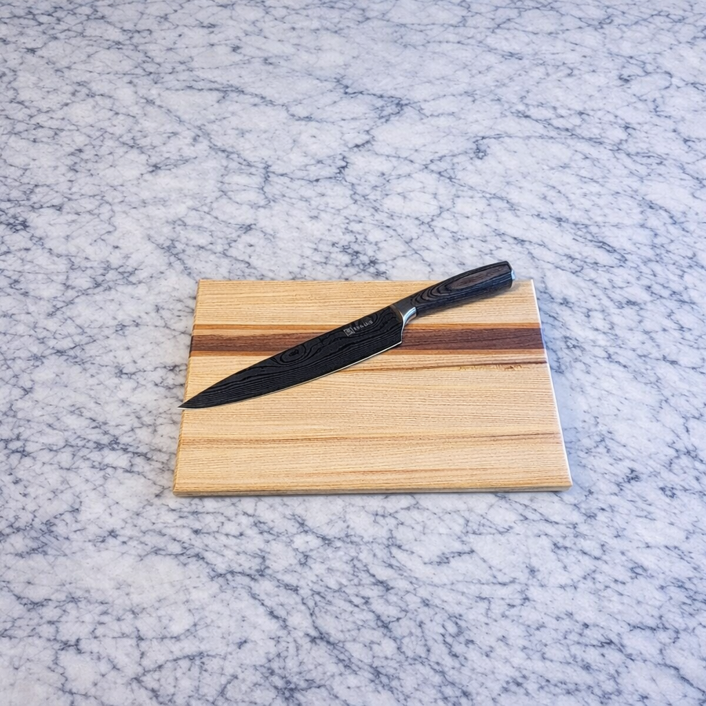 Ash, Walnut, and Cherry Edge Grain Cutting Board
