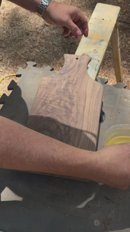 Black Walnut Cutting Board with Figured Grain | Handmade Charcuterie Board